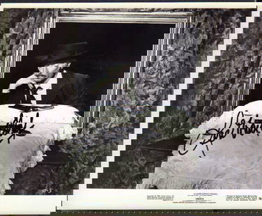Lee Van Cleef signed photograph: An original early western film still signed by the rare Good Bad and Ugly star This item comes with a fully illustrated serial numbered letter of authenticity guaranteeing its authenticity for the