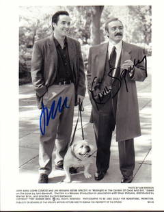 John Cusack and Kevin Spacey signed photograph: An original still from Midnight in the Garden of Good and Evil signed by both stars This item comes with a fully illustrated serial numbered letter of authenticity guaranteeing its authenticity for