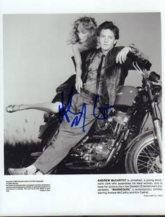 Andrew McCarthy signed photograph: Scarce original still from Mannequin signed This item comes with a fully illustrated serial numbered letter of authenticity guaranteeing its authenticity for the life of the piece and is searchable