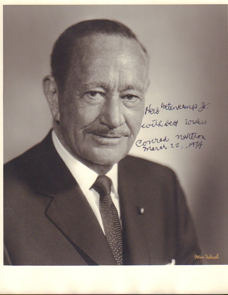 Conrad Hilton signed photograph (1 of 1)