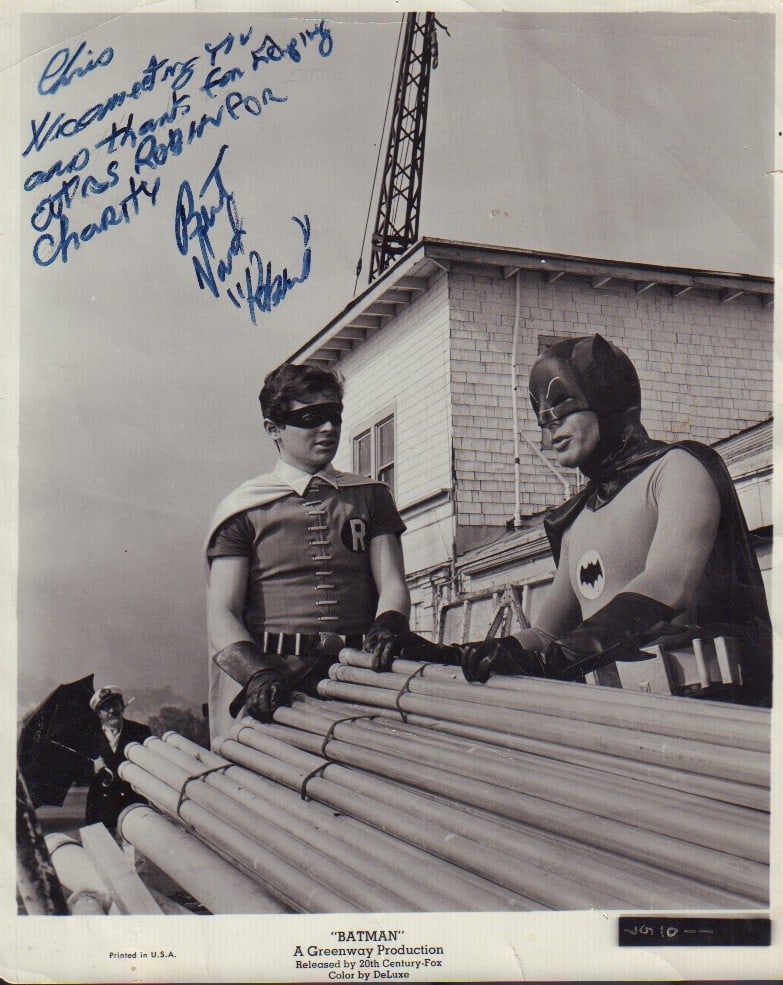 Burt Ward VINTAGE signed Batman and Robin (1 of 1)