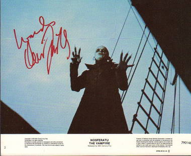 Klaus Kinski signed photograph: On original Nosferatu still as the vampire This item comes with a fully illustrated serial numbered letter of authenticity guaranteeing its authenticity for the life of the piece and is searchable