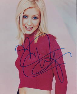 Christina Aguielera signed photograph: YOUNG signed vintage 8x10 of singer and actress This item comes with a fully illustrated serial numbered letter of authenticity guaranteeing its authenticity for the life of the piece and is