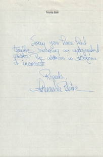 Amanda Blake signed letter: A rare handwritten letter by Miss Kitty of Gunsmoke fame Deceased This item comes with a fully illustrated serial numbered letter of authenticity guaranteeing its authenticity for the life of the