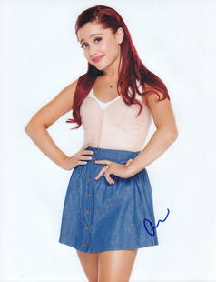 Ariana Grande signed photograph: Sexy young signed large 11x14 of singer This item comes with a fully illustrated serial numbered letter of authenticity guaranteeing its authenticity for the life of the piece and is searchable