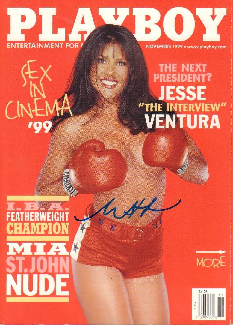 Mia St John signed Playboy (1 of 1)