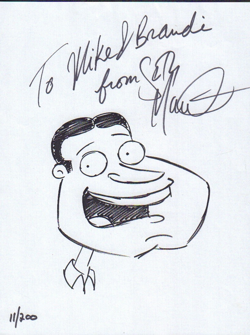 Seth McFarlane original sketch signed (1 of 1)
