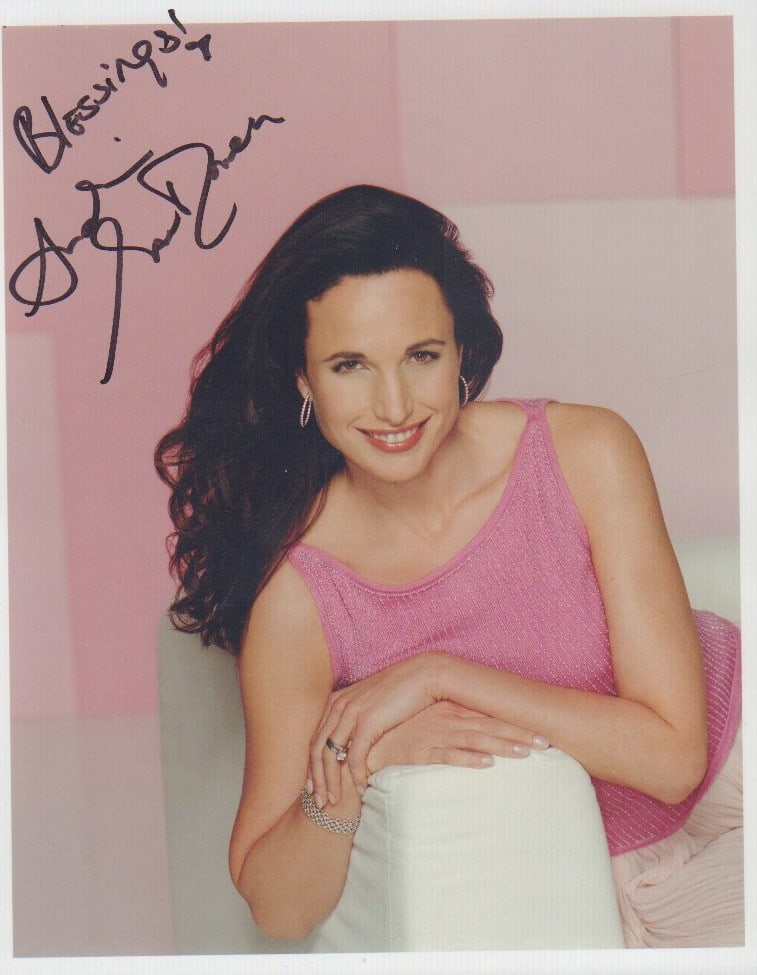 Andie McDowell signed photo (1 of 1)