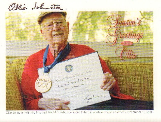 Ollie Johnston signed photo (1 of 1)