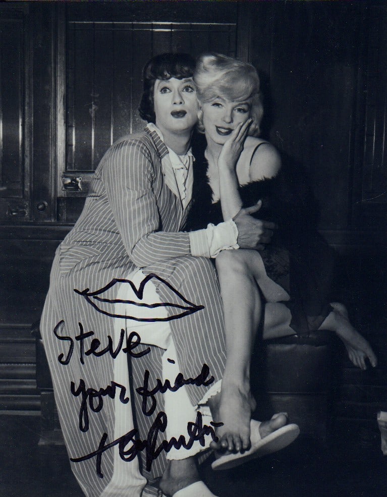 Tony Curtis signed photo and sketch (1 of 1)