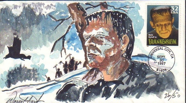 Frankenstein handpainted FDC # 26/50 (1 of 1)