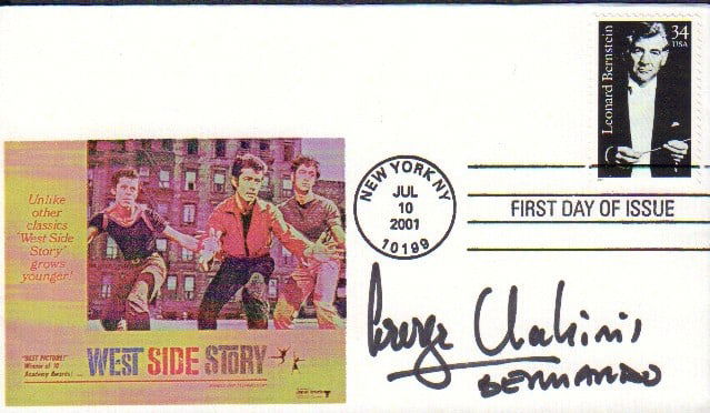 George Chakiris signed FDC (1 of 1)