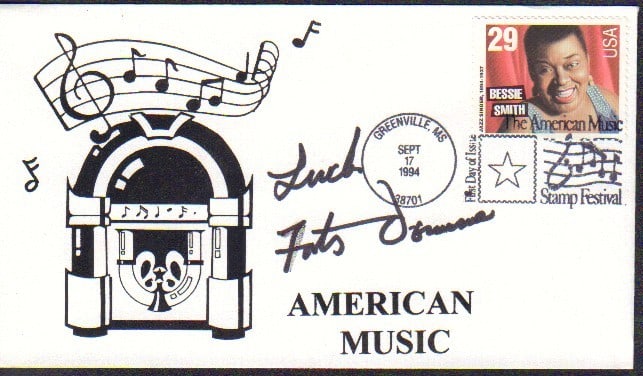 Fats Domino signed FDC (1 of 1)