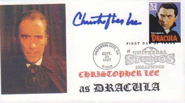 Christopher Lee signed FDC (1 of 1)