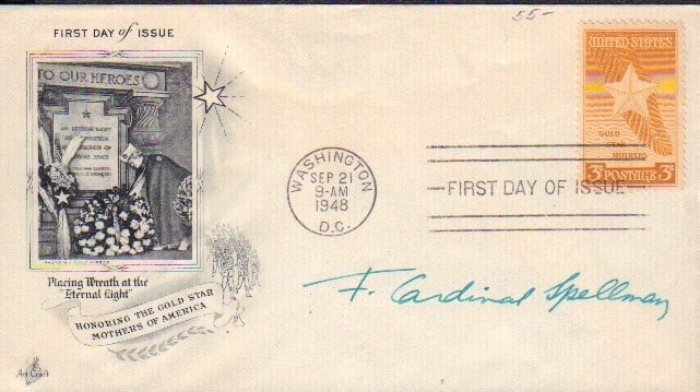 F Cardinal Spellman signed FDC (1 of 1)