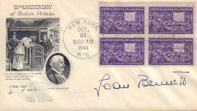 Joan Bennett signed FDC (1 of 1)