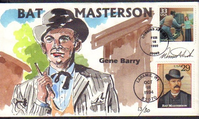 Bat Masterson hand colored FDC (1 of 1)