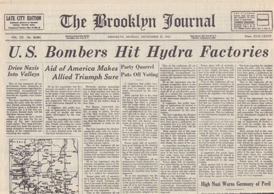Captain America prop newspaper
