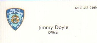 Gene Hackman prop French Connection business card (1 of 1)