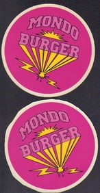 Mondo Burger prop decals