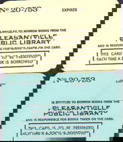 Pleasantville pair of props library cards