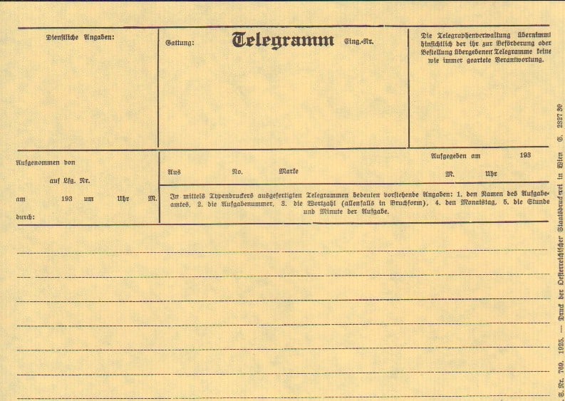 Sound of Music prop telegram (1 of 1)