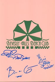 Beverly Hills 90210 prop menu cast signed