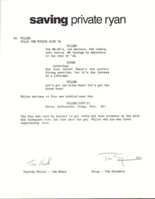 Saving Private Ryan rare signed script page