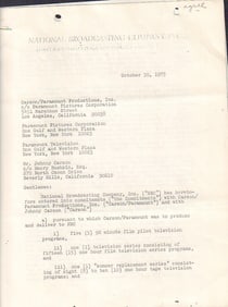 Historic Johnny Carson contract signed