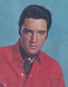 Elvis Presley color signed photograph