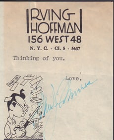 Marilyn Monroe signature on agents page