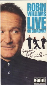 Robin Williams signed VHS tape for concert tour