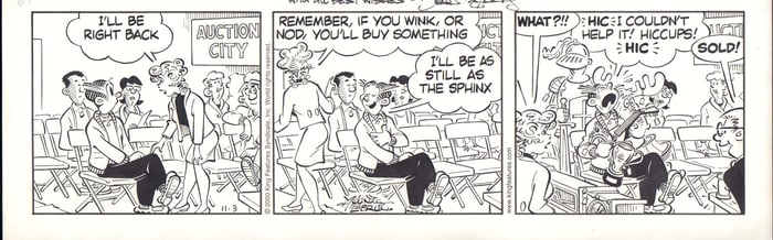 Dean Young Blondie original comic strip