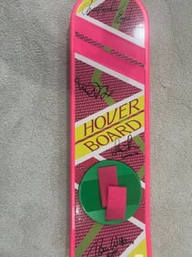 Back to the Future hoverboard cast signed