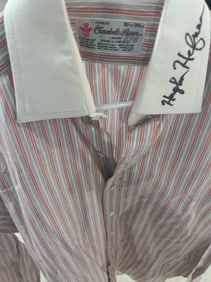 Hugh Hefner worn owned signed vintage shirt