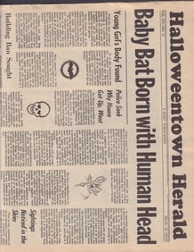 Halloweentown prop newspaper