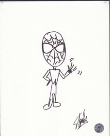 Stan Lee Spiderman sketch signed