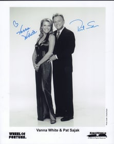 Pat Sajak and Vanna White signed photo