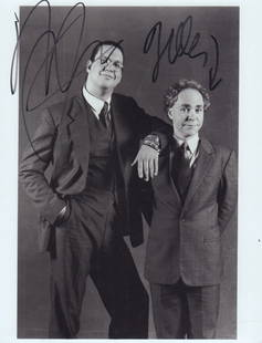 Penn and Teller signed photo: A vintage signed 8x10 by the magician duo This item comes with a fully illustrated serial numbered letter of authenticity guaranteeing its authenticity for the life of the piece and is searchable