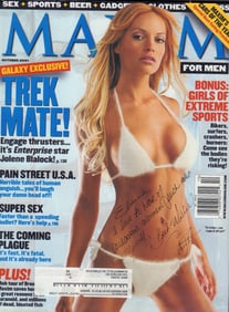 Jolene Blalock signed MAXIM magazine