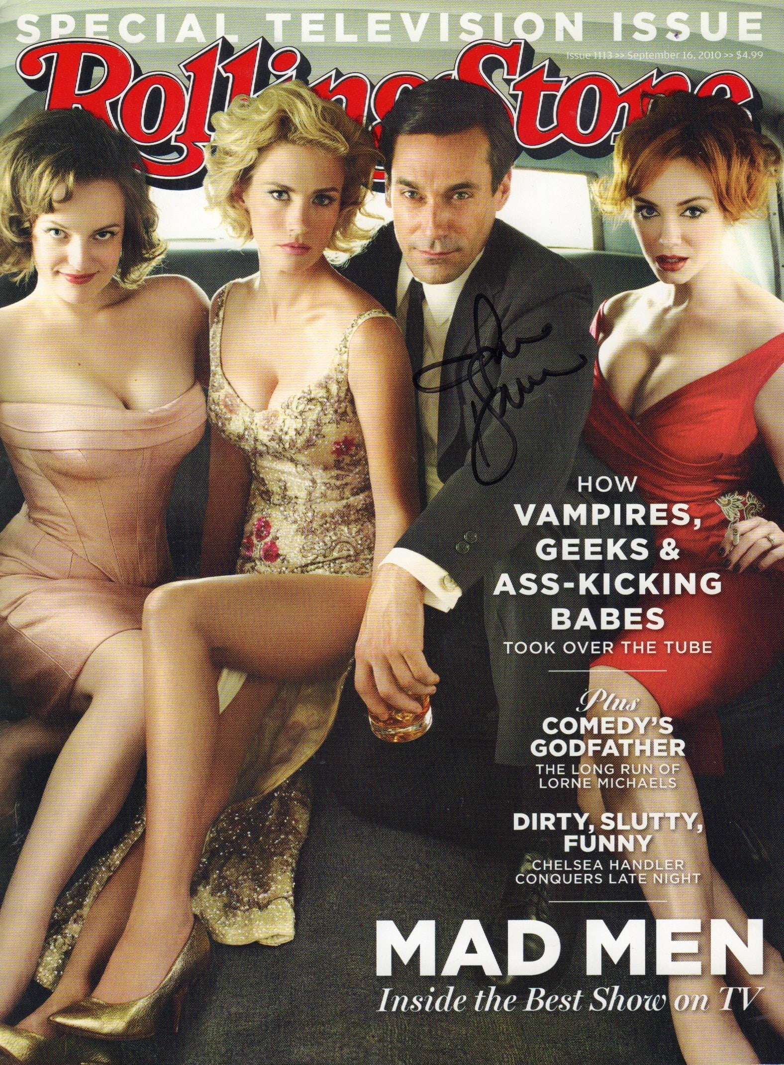 john Hamm signed Rolling Stone magazine (1 of 1)