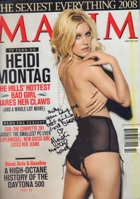 Heidi Montag signed MAXIM magazine