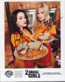 Two Broke Girls cast signed photo