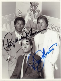 Miami Vice cast signed photograph