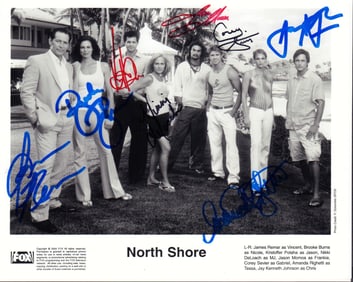 North Shore cast signed photograph