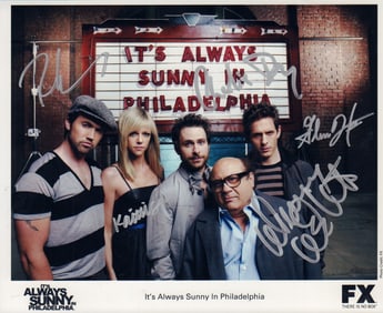 Its Always Sunny in Philadelphia cast signed photograph