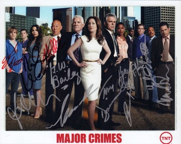 Major Crimes cast signed photograph