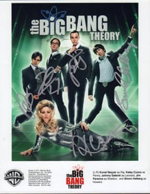 Big Bang Theory cast signed photograph