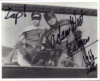 Adam West Batman signed photograph