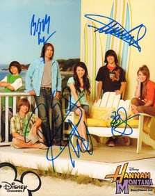 Hannah Montana cast signed photograph